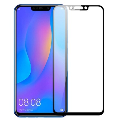 Защитное стекло для Huawei P Smart Plus - 5D Full Glue (круглые края)