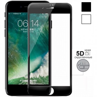 Защитное стекло для iPhone 8 - 5D Full Glue (круглые края)